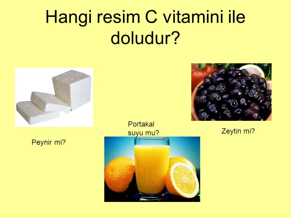 Hangi resim C vitamini ile doludur