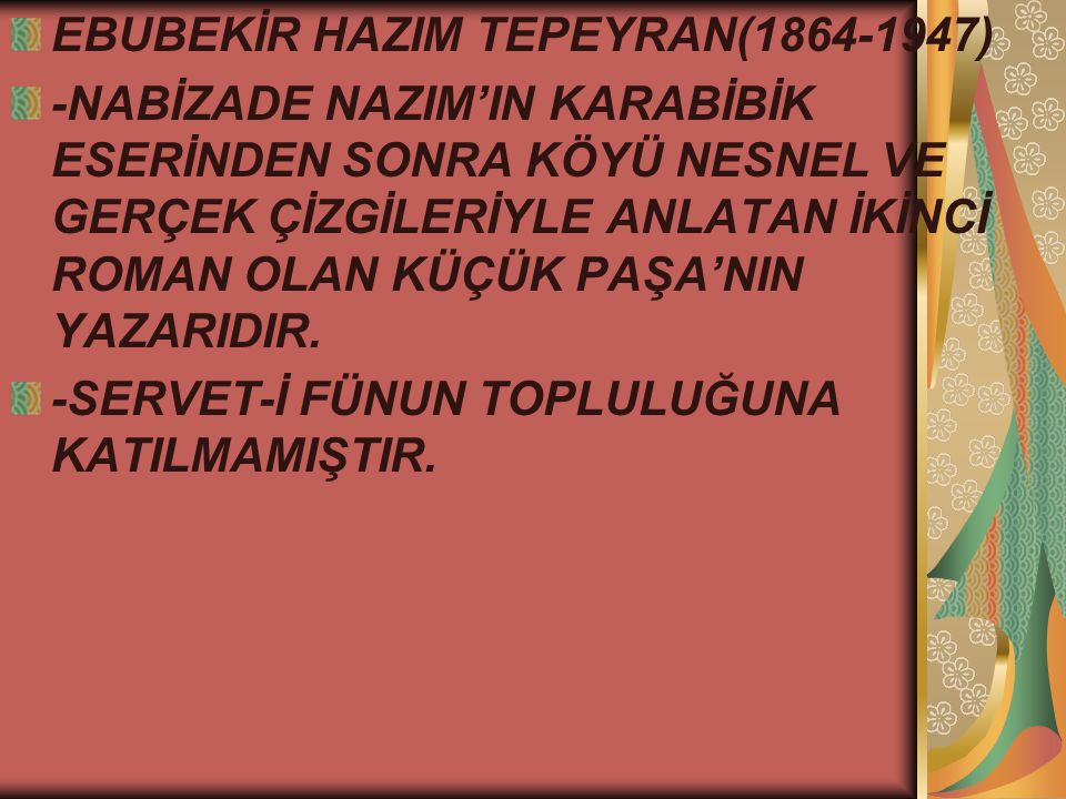 EBUBEKİR HAZIM TEPEYRAN( )