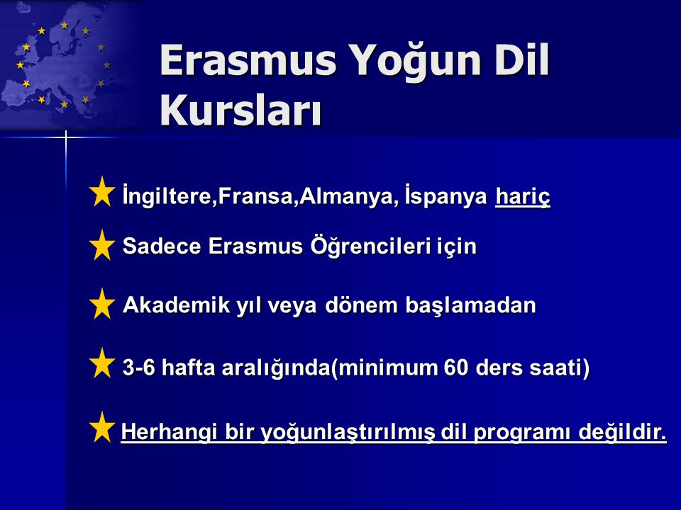 Erasmus Yoğun Dil Kursları
