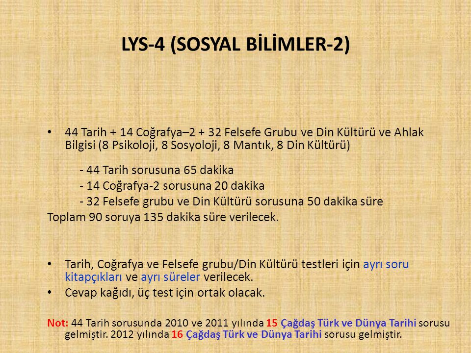 LYS-4 (SOSYAL BİLİMLER-2)