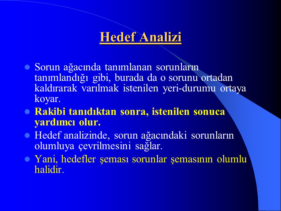 Hedef Analizi
