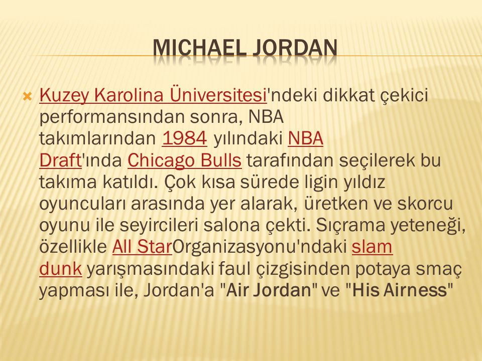 MICHAEL JORDAN