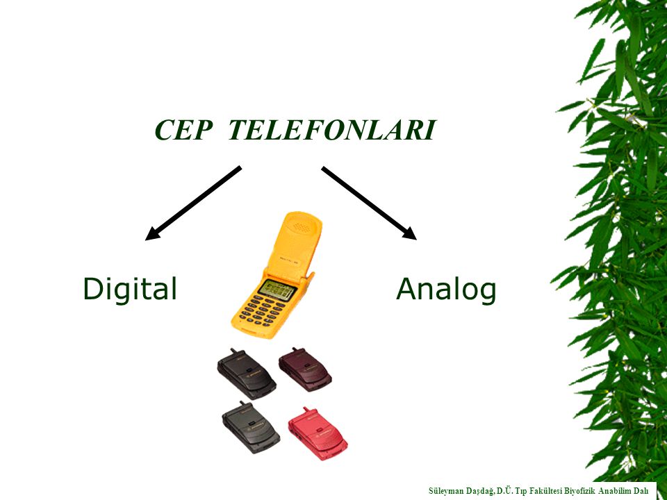 CEP TELEFONLARI Digital Analog