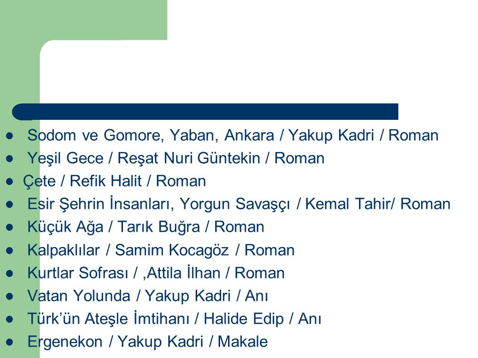 Sodom ve Gomore, Yaban, Ankara / Yakup Kadri / Roman