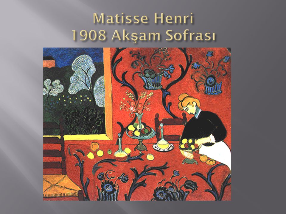 Matisse Henri 1908 Akşam Sofrası