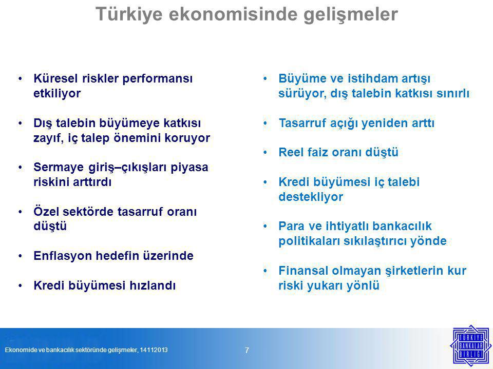 Türkiye ekonomisinde gelişmeler