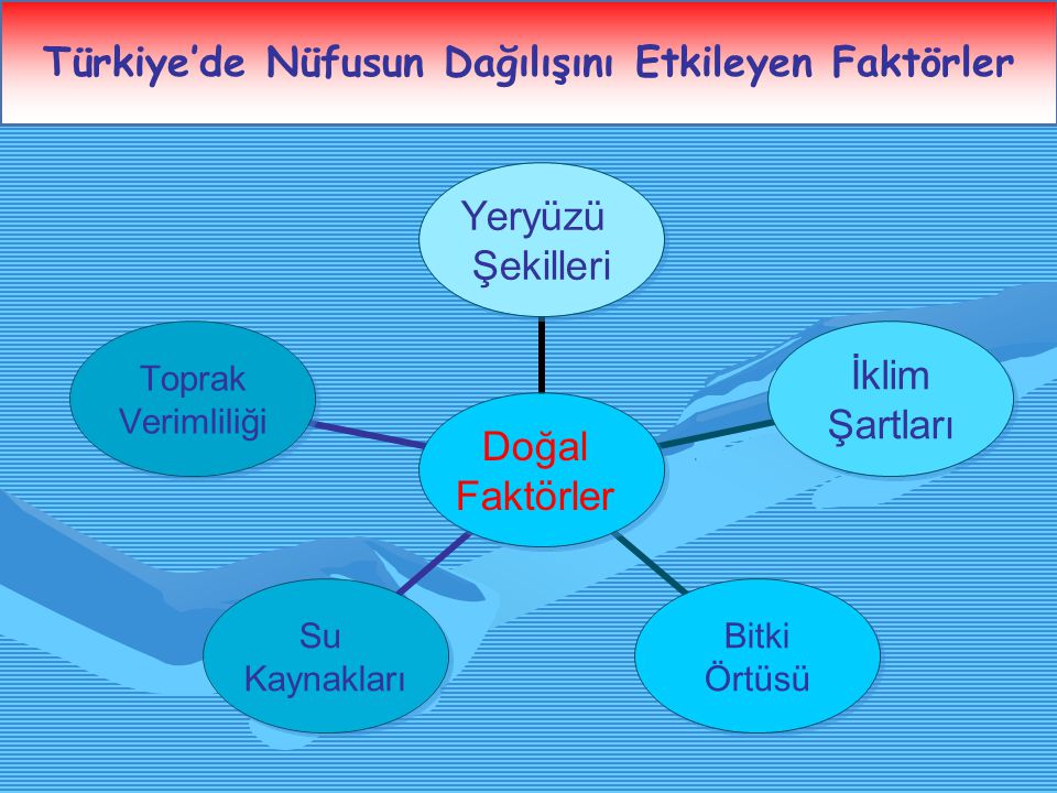 Türkiye’de Nüfusun Dağılışını Etkileyen Faktörler