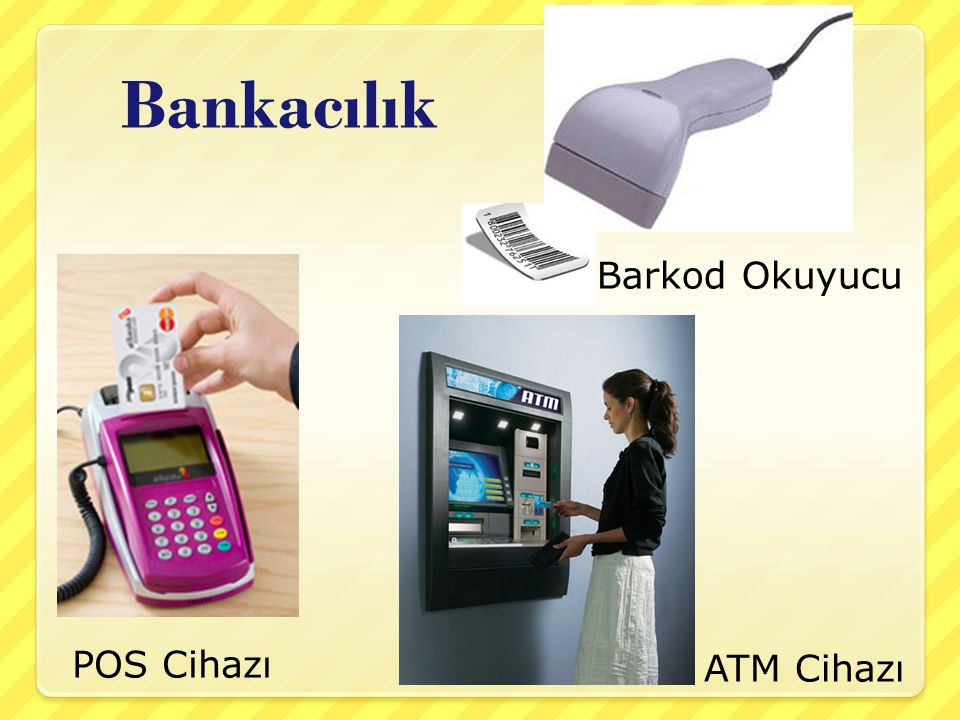 Bankacılık Barkod Okuyucu POS Cihazı ATM Cihazı