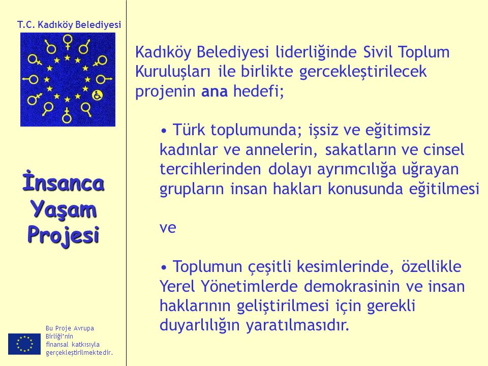 Kadıköy Belediyesi liderliğinde Sivil Toplum Kuruluşları ile birlikte gercekleştirilecek