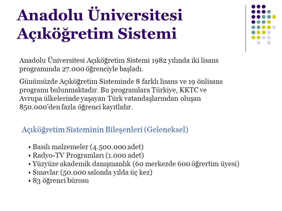 Anadolu Üniversitesi Açıköğretim Sistemi