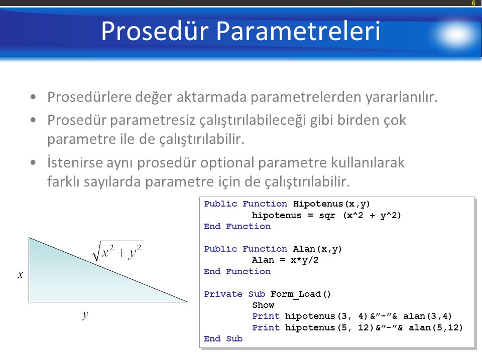 Prosedür Parametreleri