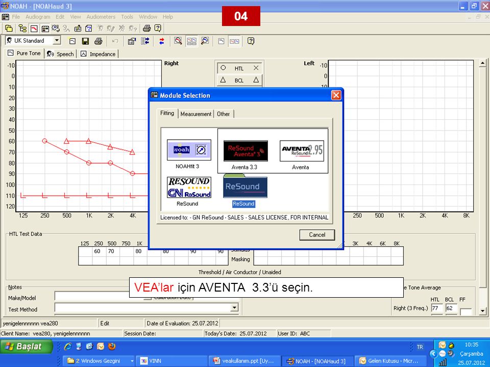 04 VEA’lar için AVENTA 3.3’ü seçin.