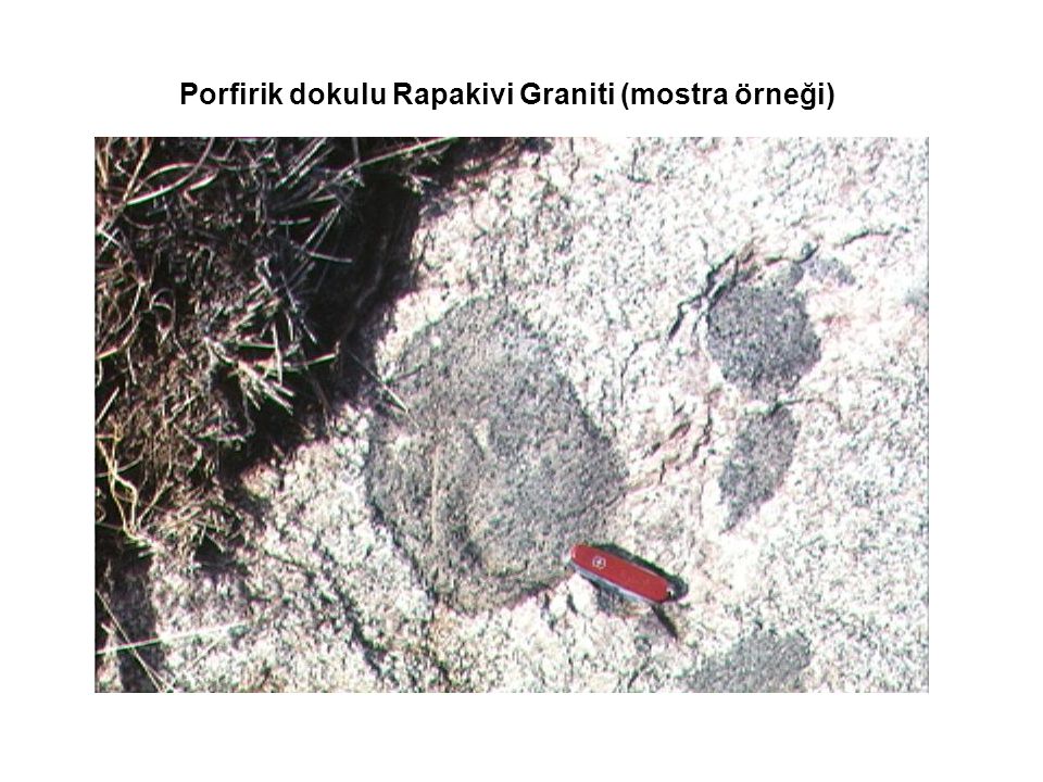 Porfirik dokulu Rapakivi Graniti (mostra örneği)