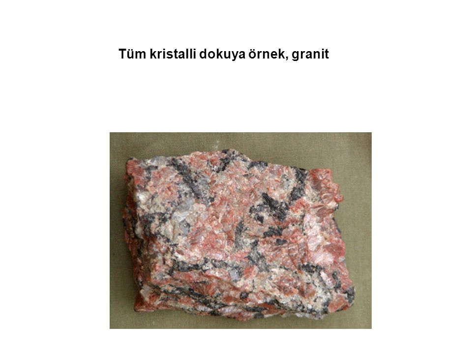 Tüm kristalli dokuya örnek, granit