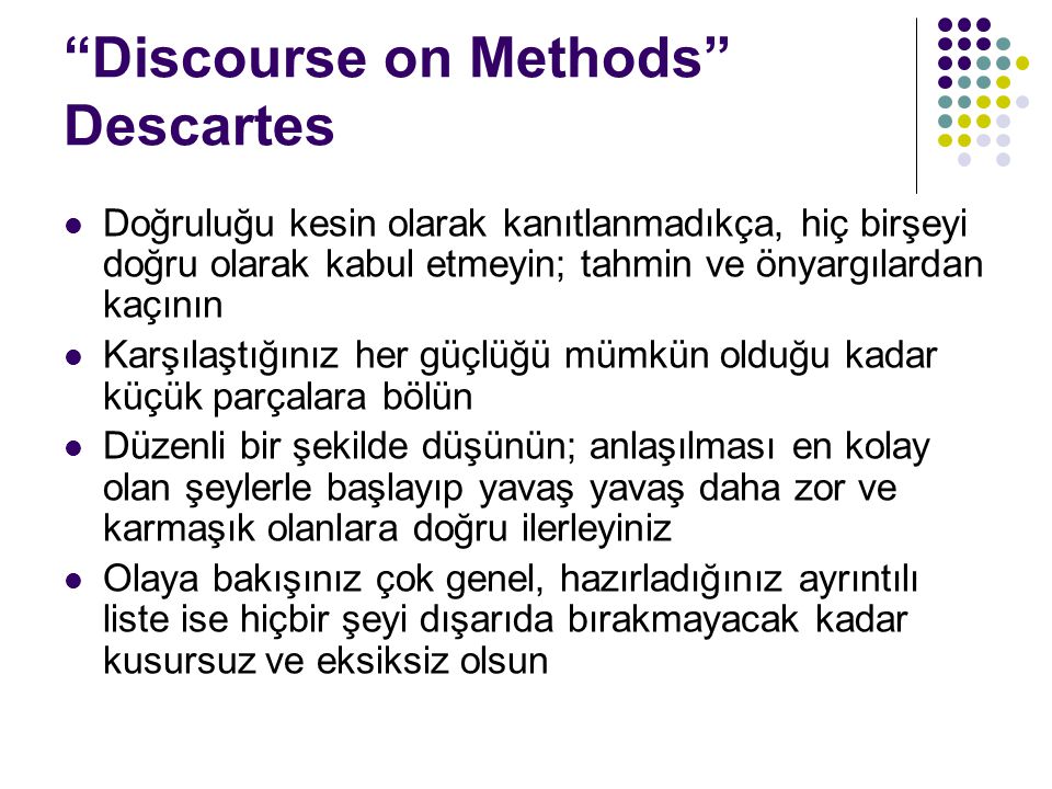 Discourse on Methods Descartes