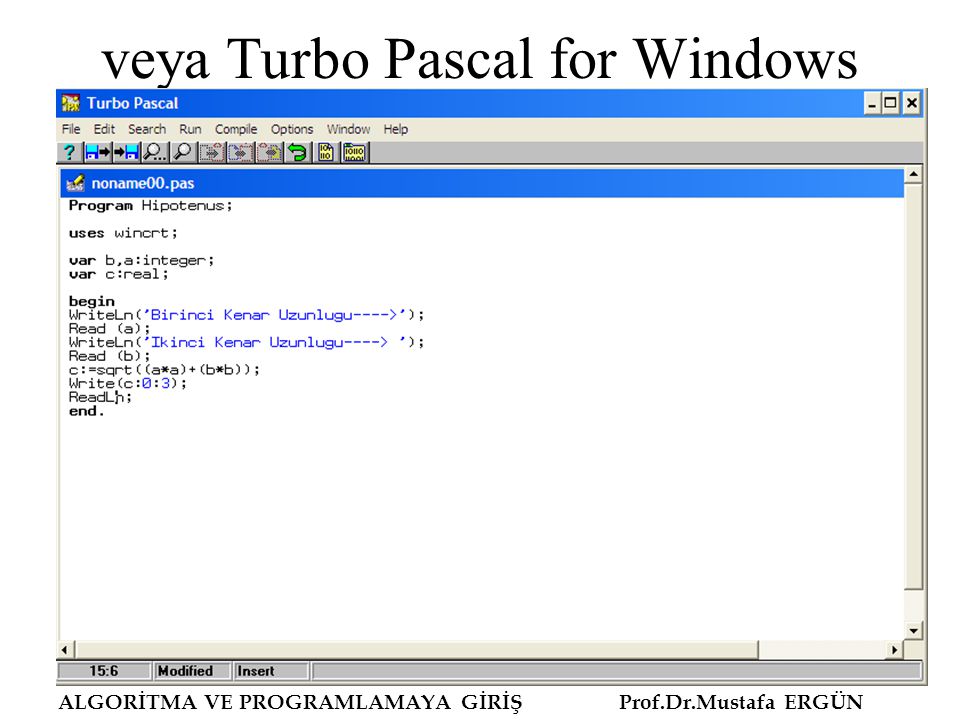 veya Turbo Pascal for Windows