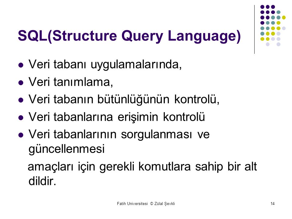 SQL(Structure Query Language)