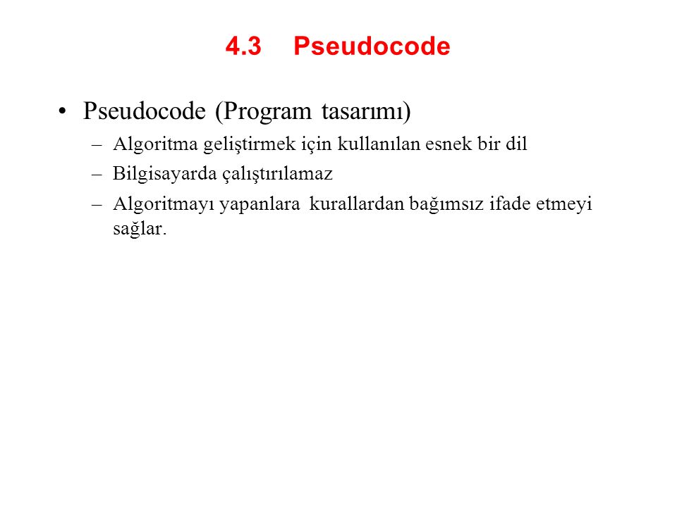 Pseudocode (Program tasarımı)