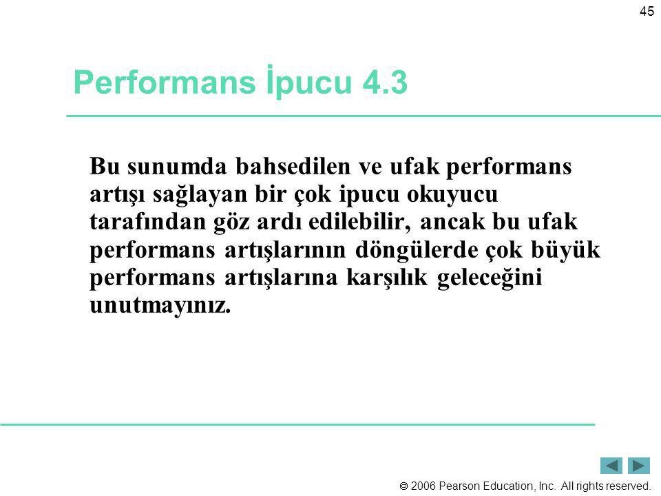Performans İpucu 4.3