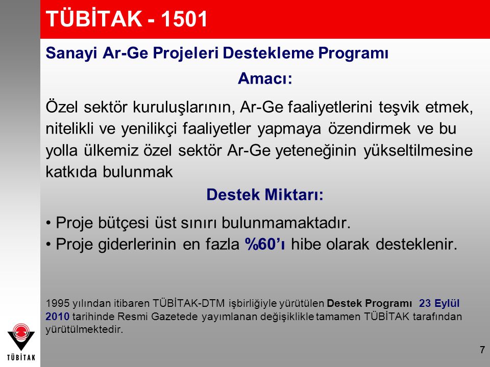 Özel Sektöre Yönelik Ar-Ge Destek Programları Teknoloji Ve Yenilik ...