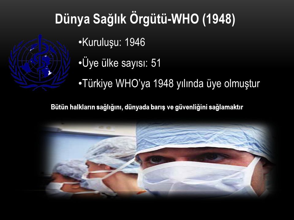 Dünya Sağlık Örgütü-WHO (1948)