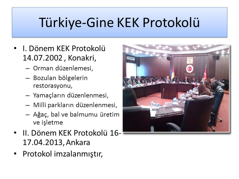 Türkiye-Gine KEK Protokolü