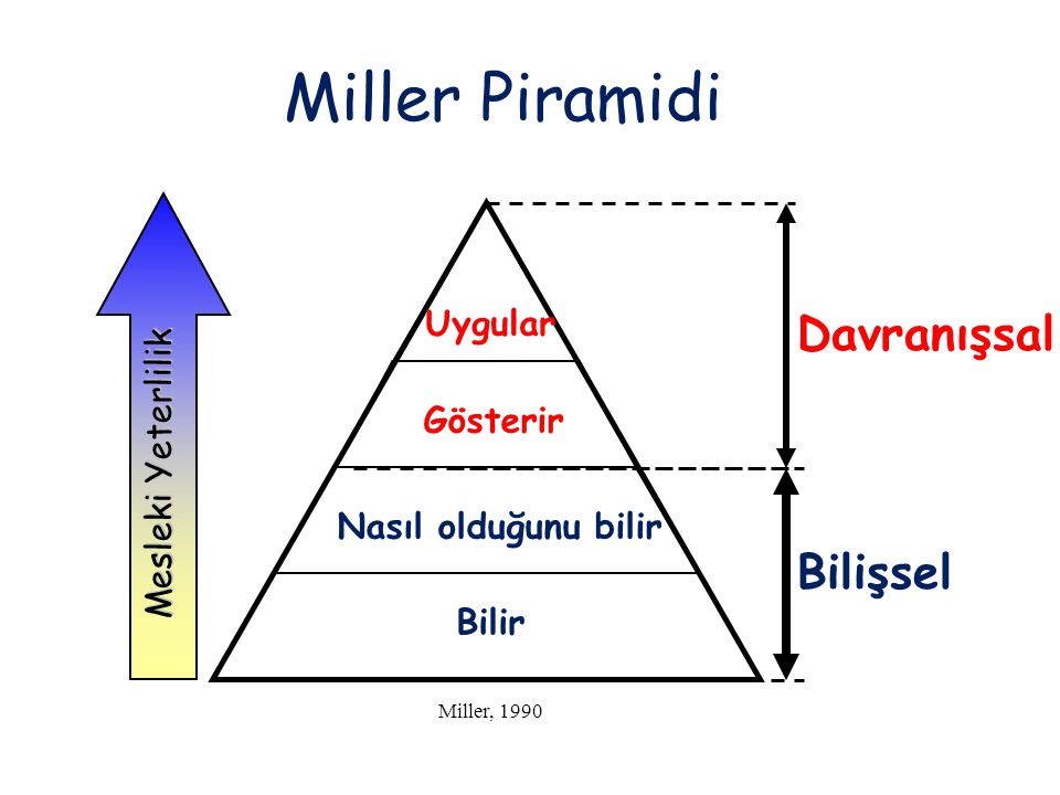 Miller Piramidi Davranışsal Bilişsel Uygular Mesleki Yeterlilik