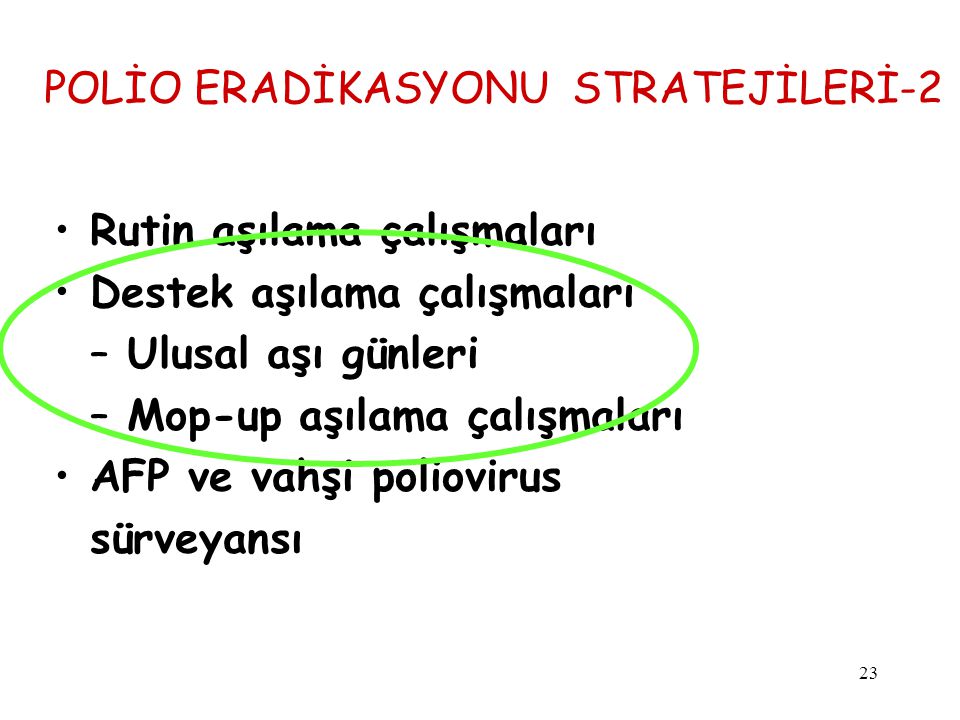 POLİO ERADİKASYONU STRATEJİLERİ-2
