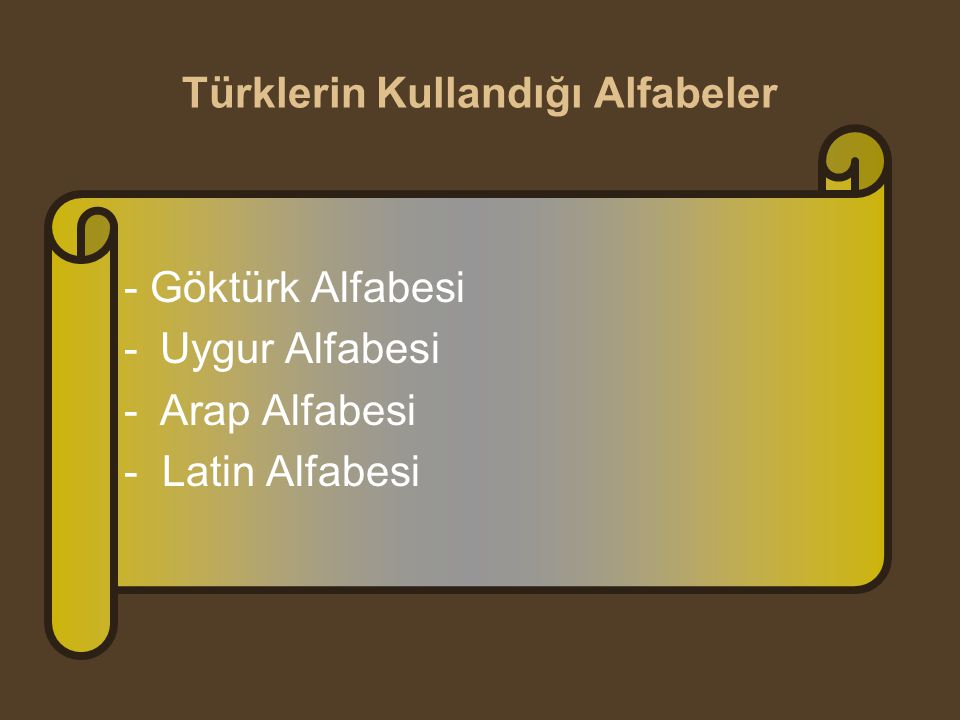 Türklerin Kullandığı Alfabeler