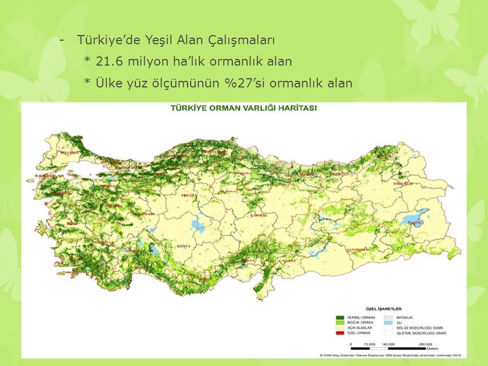 Türkiye’de Yeşil Alan Çalışmaları