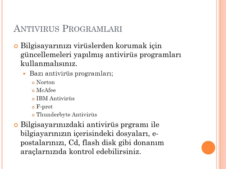 Antivirus Programlari