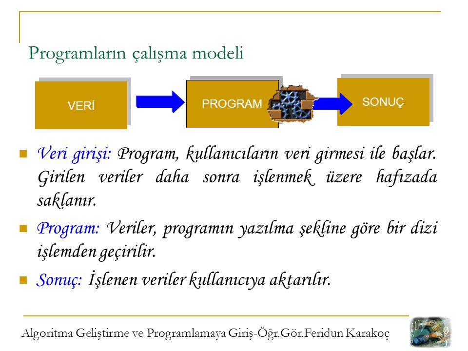 Programların çalışma modeli