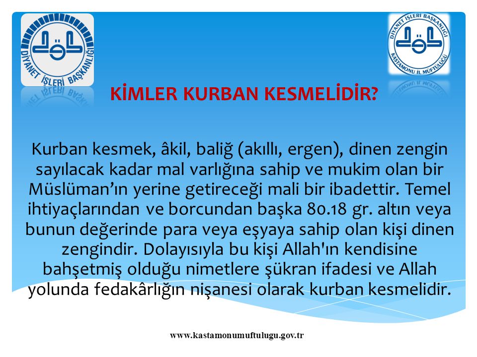 KURBAN HİZMETLERİ BİLGİLENDİRME TOPLANTISINA - Ppt Indir