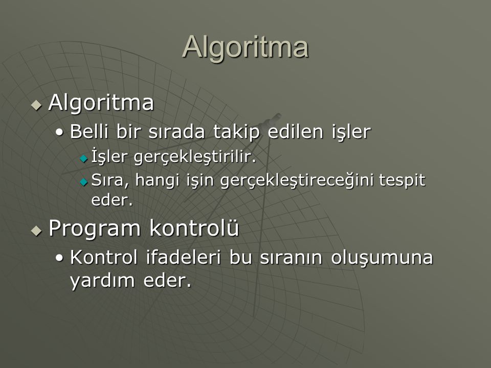 Algoritma Algoritma Program kontrolü