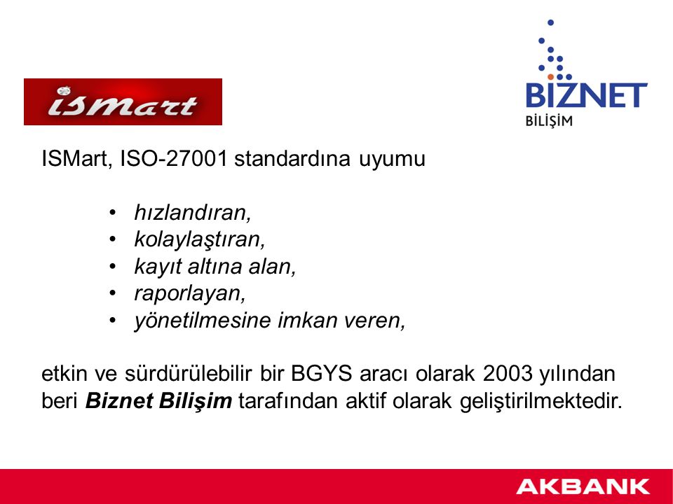 ISMart, ISO standardına uyumu