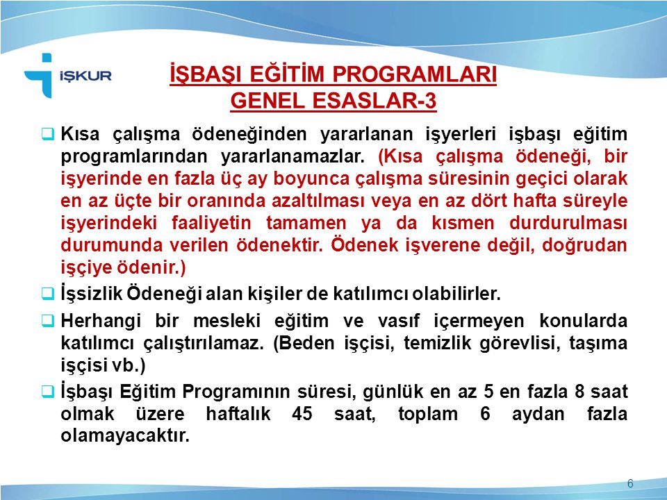 İŞBAŞI EĞİTİM PROGRAMLARI GENEL ESASLAR-3