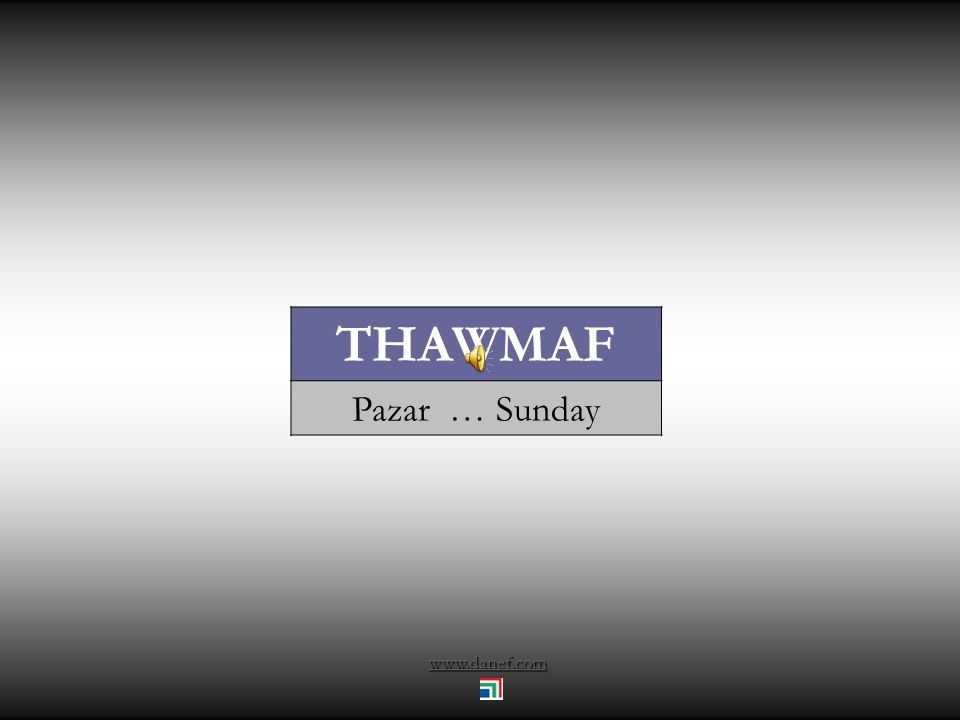 THAWMAF Pazar … Sunday