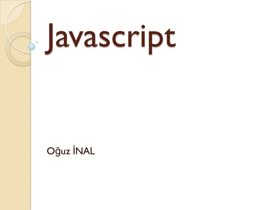 Javascript Oğuz İNAL