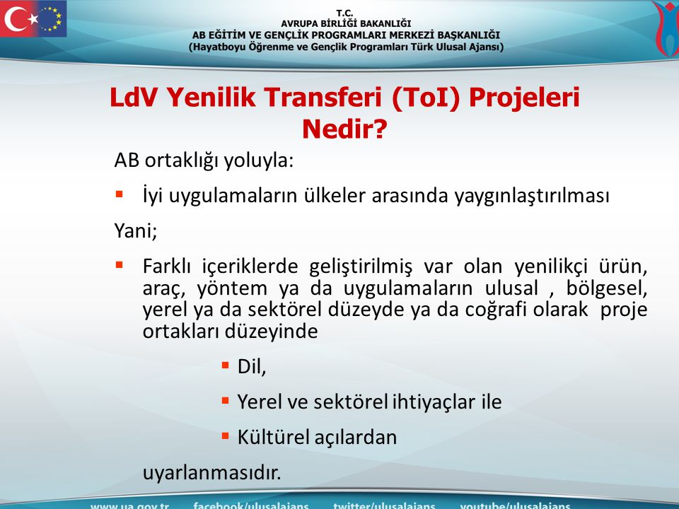 LdV Yenilik Transferi (ToI) Projeleri Nedir