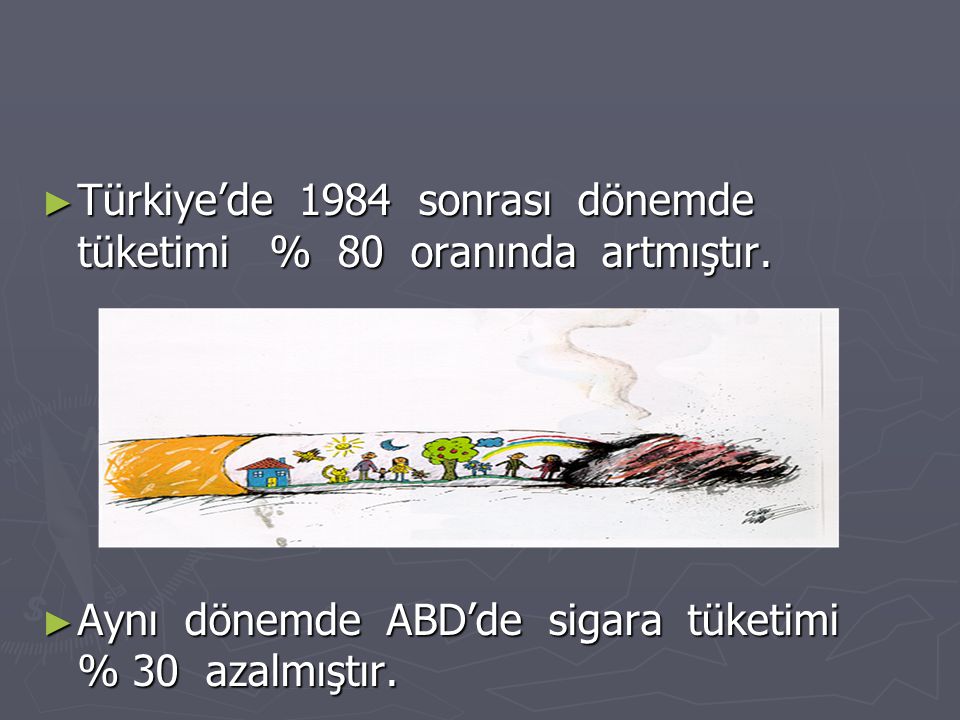Türkiye’de 1984 sonrası dönemde tüketimi % 80 oranında artmıştır.