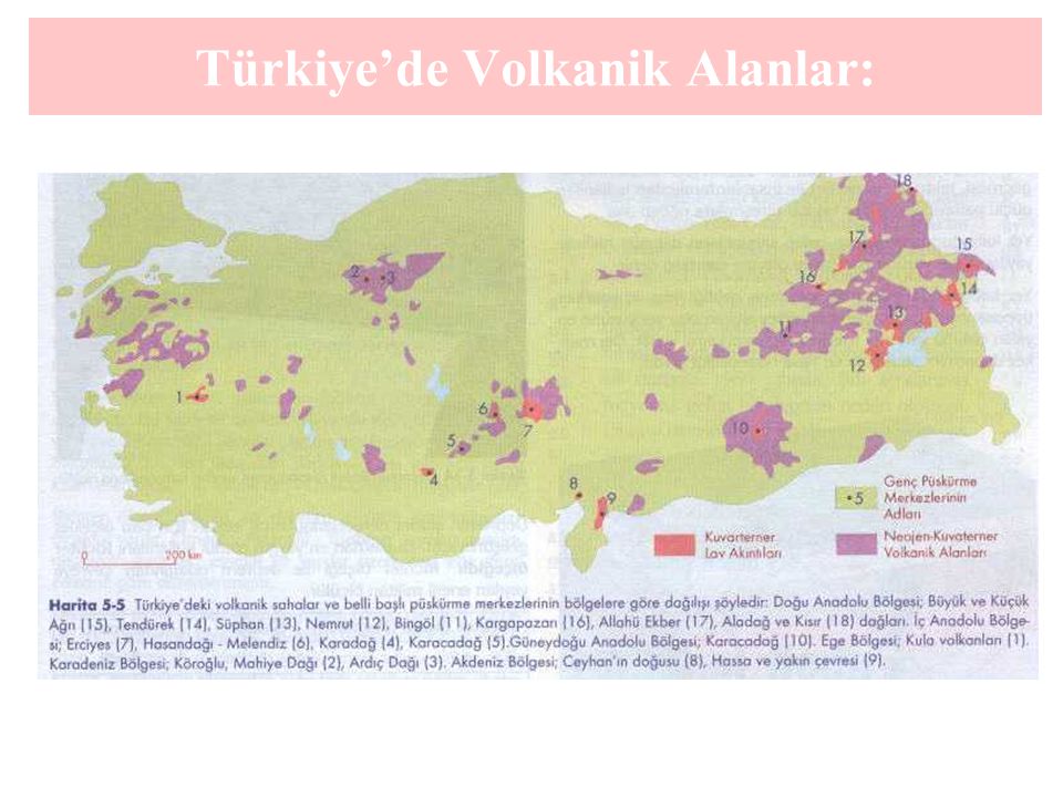 Türkiye’de Volkanik Alanlar: