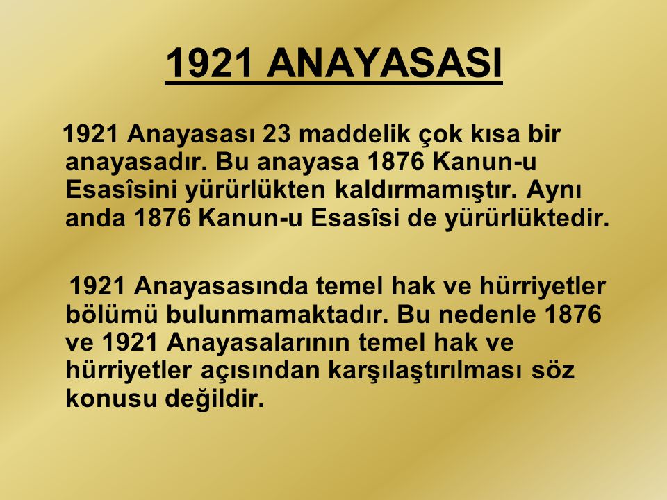 1921 ANAYASASI