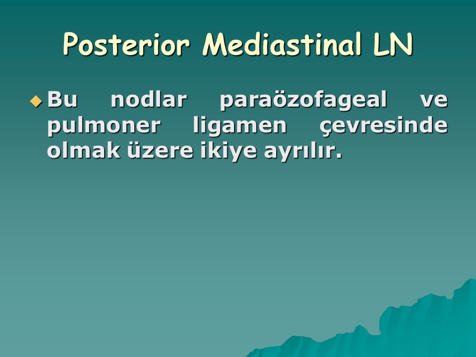 Posterior Mediastinal LN