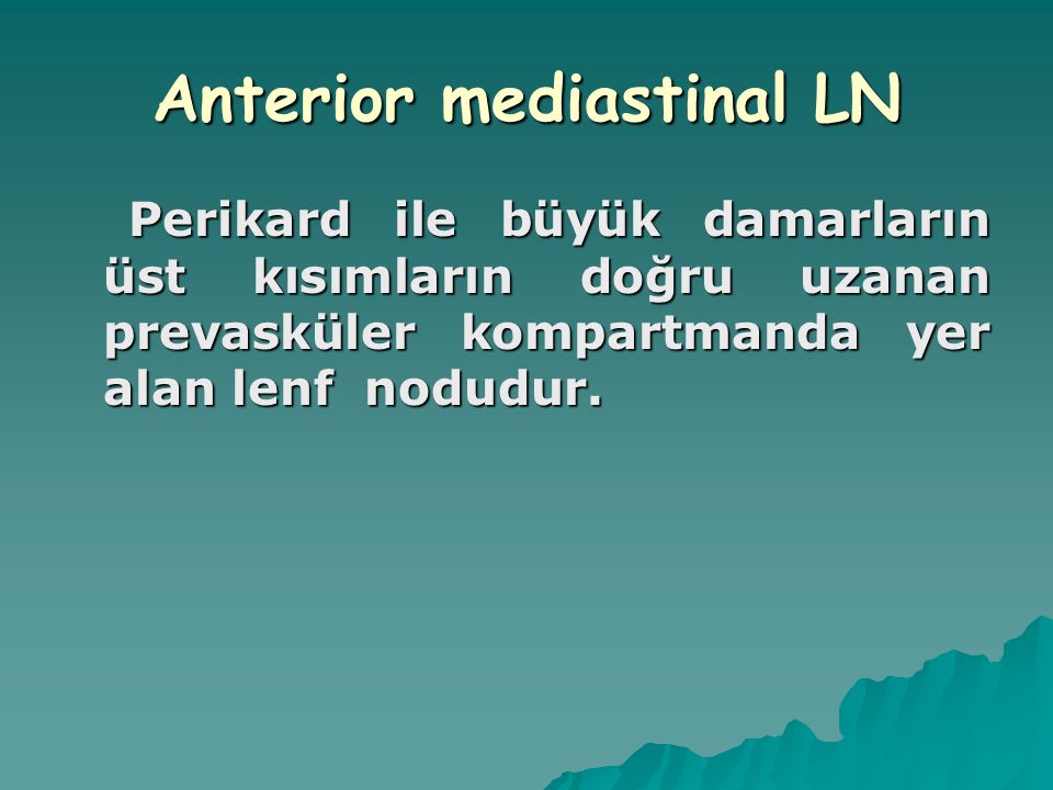 Anterior mediastinal LN