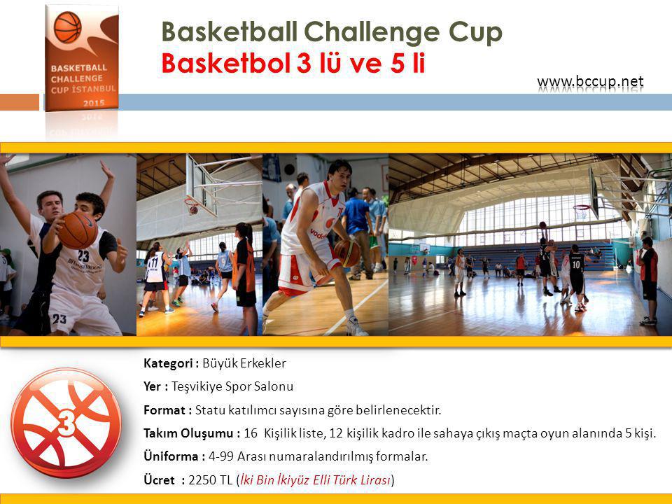 Basketball Challenge Cup Basketbol 3 lü ve 5 li
