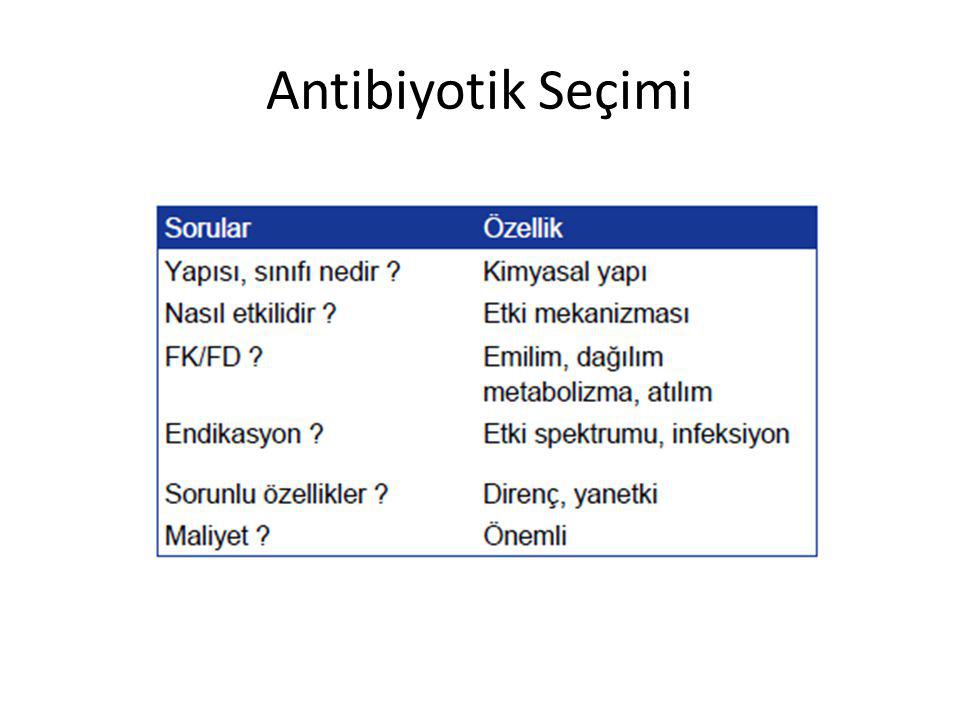 Antibiyotik Seçimi