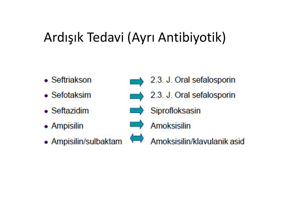Ardışık Tedavi (Ayrı Antibiyotik)
