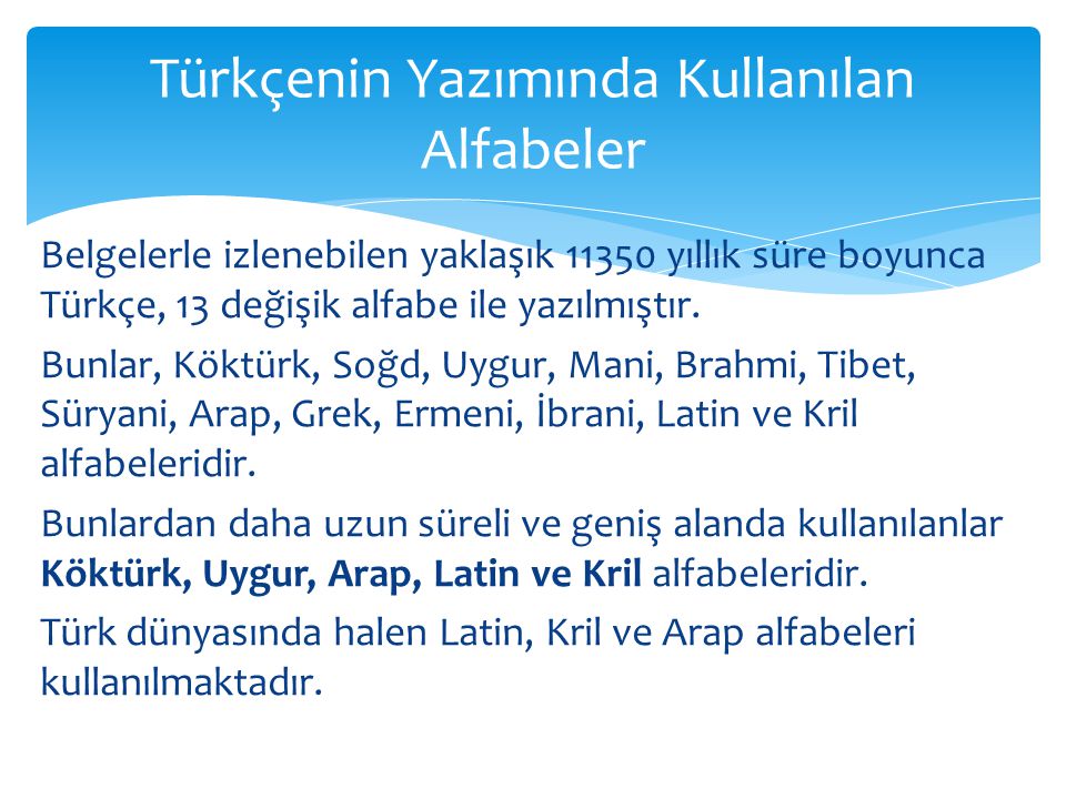 turk dilinin tarihi donemleri ve gelismesi ppt video online indir