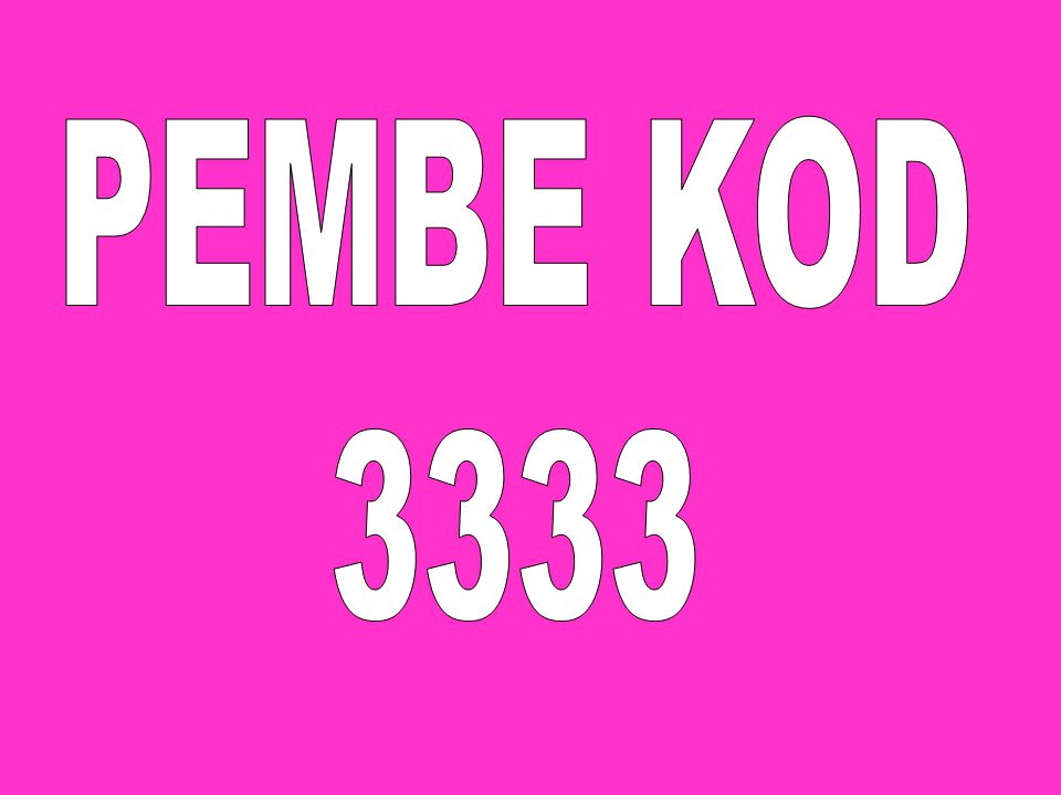 PEMBE KOD 3333