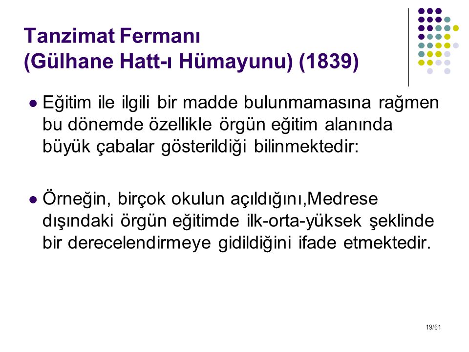 Tanzimat Fermanı (Gülhane Hatt-ı Hümayunu) (1839)